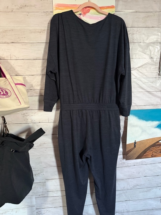 Vuori lux midnight heathered Long-Sleeve Jumpsuit with Drawstring - Picture 6 of 9